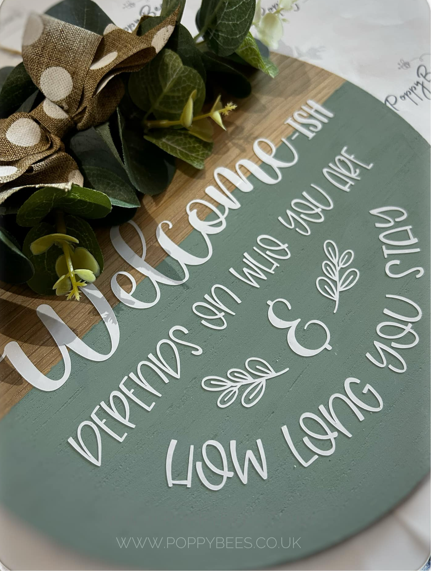 Welcome -ish Hanging Plaque