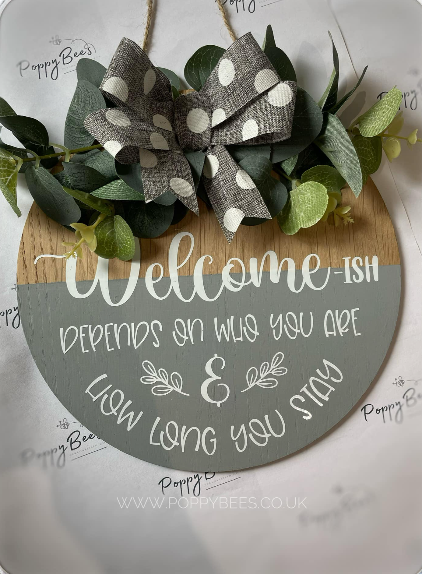 Welcome -ish Hanging Plaque