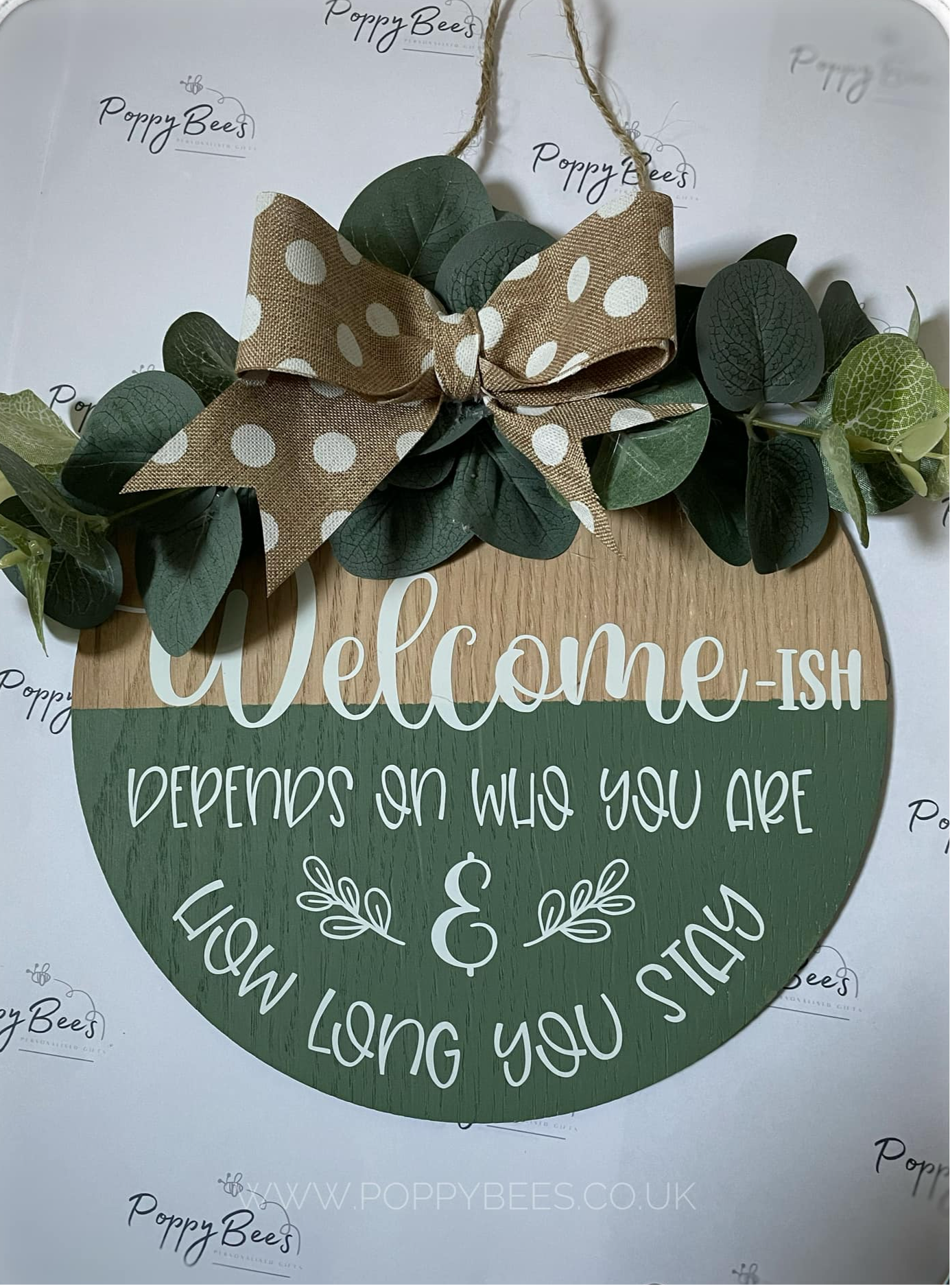 Welcome -ish Hanging Plaque